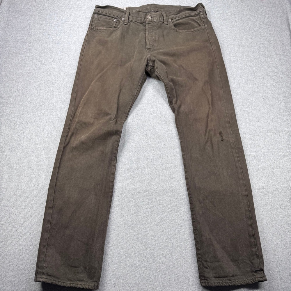 Polo Ralph Lauren Varick Jeans 36x31 (Actual) "Forester Brown" Distressed *READ